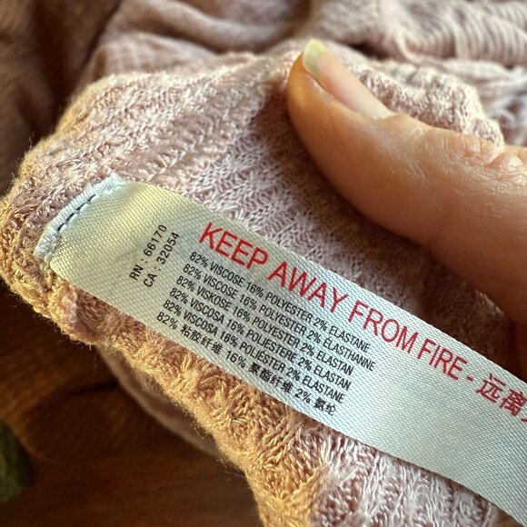 Free People Waffle Knit Long Sleeve Tops Set of 3 Size Small Olive, Brown, Blush - Picture 6 of 6